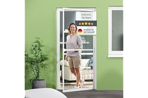 empasa Insektenschutz Fliegengitter Tür mit Alurahmen START individuell zuschneidbar Selbstbausatz weiß, braun oder anthrazit als Selbstbausatz