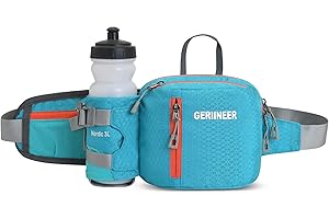 GERIINEER Riñoneras de Marcha Running de Acampada y Marcha Bolsos de Gimnasio Bolsos Bandolera para Hombre Mujer, Riñoneras Hombre y Mujer Impermeable con Correa Ajustable