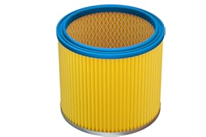 vhbw 1x Faltenfilter kompatibel mit Rowi 20 PX 1.1, FAM Aquavac, Nevac PT450, GO On NT 1300i, Tarrington House WVC3500 Staubsauger - Patronenfilter, Blau Gelb