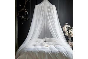 Axinyijia Moustiquaire de Lit, Grand Moustiquaire Ciels pour Lit 1 2 Place, Ciel de Lit Bébé, Lit Baldaquin Voyage pour Intérieur Extérieur