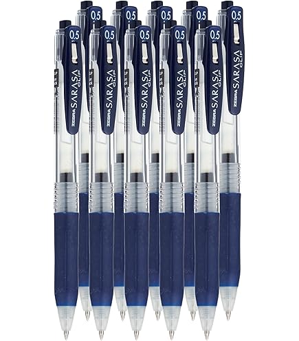 Zebra Sarasa Pen – Confezione Da 6 Penne A Sfera Gel Retrattili – Punta 0,7mm – Inchiostro Nero E Blu – Asciugatura Rapida