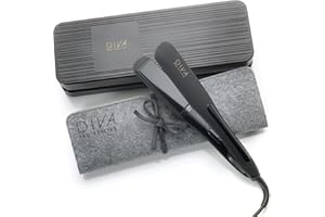 Diva Pro Styling Wide Digital Straightener and Styler with Macadamia Argan Oil and Keratin infused ceramic plates
