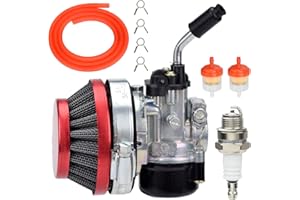 YOXUFA 2 Stroke Carburetor Kit for 49cc 50cc 66cc 80cc 100cc Engine Motorized Moto Bike Bicycle Gas Motor Scooter Moped High Performance Parts