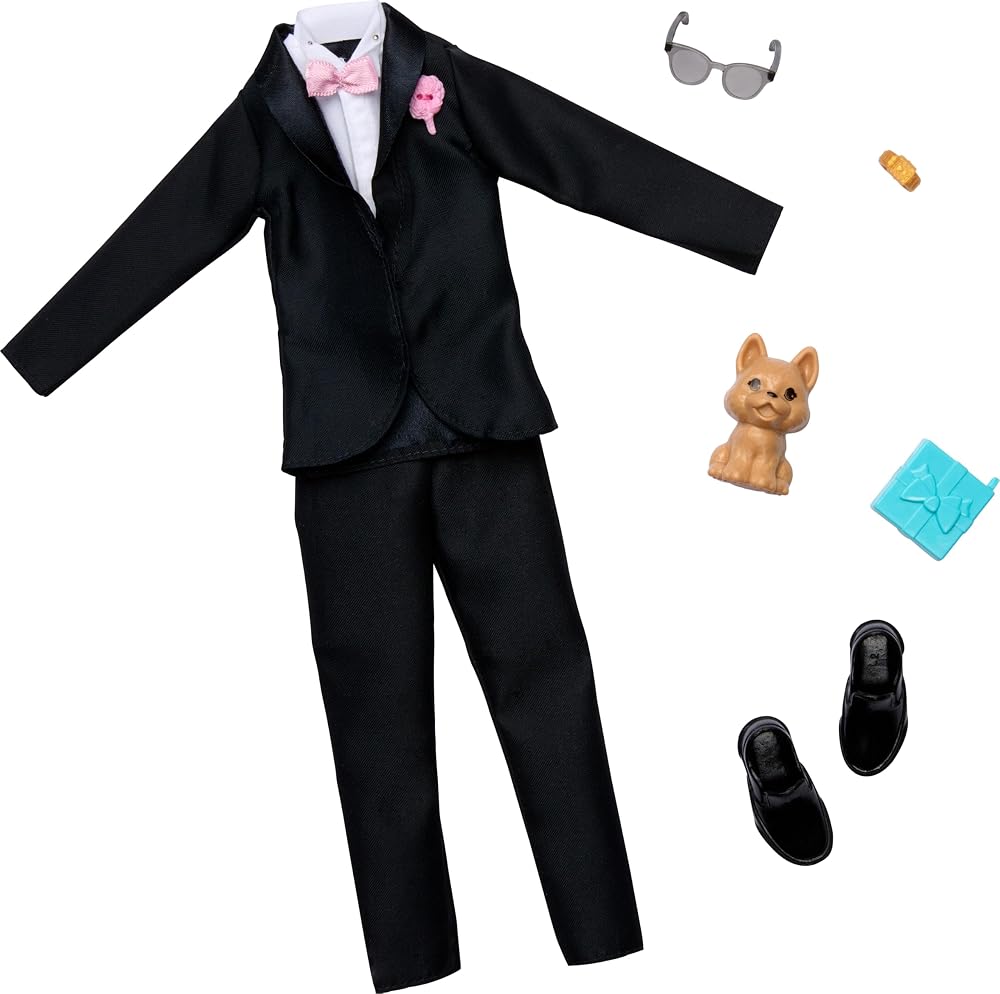Barbie ve Ken Fashion 2 Packs Damat Aksesuarları HWV77