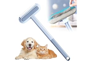 GIVUAIME 3 in 1 Pet Hair Removal Tool, Réutilisable Animaux Hair brush, Brosse poils chat, BrosseTapis, Brosse anti poil, Brossepoils animaux pour VêTements, Cheveux, Canap (Large, unité, 1)