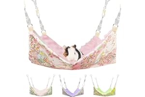 Fnaobai Amache per topi per gabbia di piccoli animali domestici, accessorio per animali domestici da appendere, calda amaca letto morbido peluche criceti, porcellini d'India, cincillà, furetti, amache