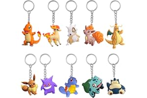 Diyxisk 10 Pièces Porte Clef, Porte Clé Silicone Double Face, Charmant Porte-Clés, Porte Clé Personnalisé, Porte Clef, pour Convient Aux Cadeaux de Fête D'Anniversaire Enfants