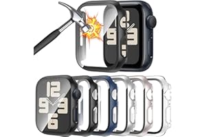 HAANILKYI 6 Stück Schutzhülle mit Displayschutzfolie Kompatibel mit Apple Watch SE 3(2025) / SE 2 Series 6 5 4 40mm, Rundum Ultradünne Hard Hülle Kratzfest Schutzhülle für iWatch 40 mm
