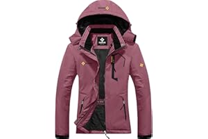 GEMYSE Donna Giacca da Sci impermeabile montagna Giacche Pile invernale antivento Cappotto con Cappuccio
