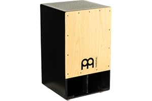 Meinl Percussion Subwoofer Cajon Instrument - Drum Box Grande con 2 Sound Port Proiettanti in Avanti - Superficie di Suono in Frassino Bianco (SUBCAJ1AWA)