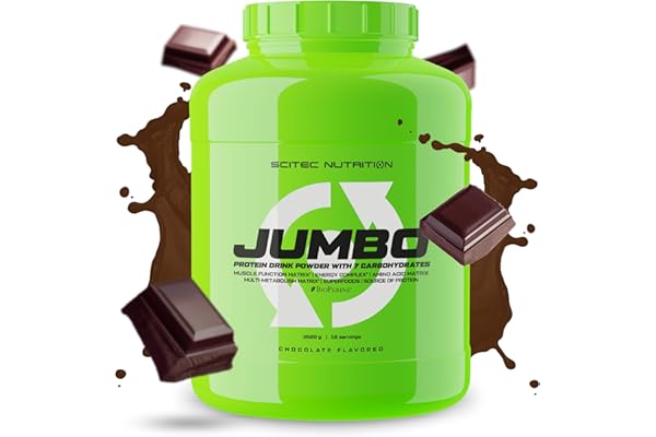 Scitec Nutrition Jumbo - Gain de poids hypercalorique - avec protéines multi-composants - matrice d'acides aminés - matrice métabolique - mélange de super-aliments, 3,52 kg, Chocolat