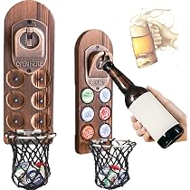 Décapsuleur Mural Magnétique Avec Récupérateur De Capsules - Pour Frigo, Mur, Acier Inoxydable - Cadeau Pour Homme - 6