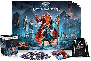 GOOD LOOT Assassin's Creed Valhalla: Dawn of Ragnarok - Puzzle 1000 elementów | 68 cm x 48 cm, plakat i torba, gra wideo, puzzle dla dorosłych i nastolatków
