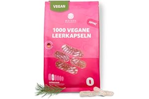 ‎MAISON NATURELLE MAISON NATURELLE® Vegane Leerkapseln (1000 Stück) – leere Kapseln zum Befüllen transparent, aus HPMC Kieferfaser hergestellt - Leere Kapsel für den Kapselfüller, Kapselhüllen (1 x Größe 0)