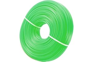 Zeqeey Grass Trimmer Line Diameter 2mm Length 100m Nylon Round Rope Weed Trimmer String Wire Line for Outdoor Park Garden Field Lawn, Green