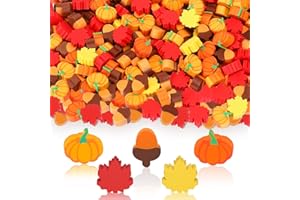 JUNEBRUSHS Lot de 150 mini gommes d'automne mignonnes pour enfants en forme de feuille d'érable - Papeterie pour étudiants, salle de classe, prix, devoirs, récompenses, cadeaux de fête