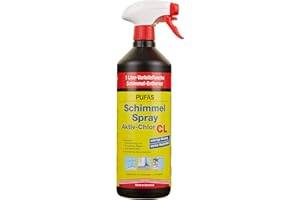 Pufas 5404000 Schimmelspray Antischimmelspray zum schnellen und gründlichen Entfernen von Schimmel, Grünbelägen, Stockflecken, Bakterien und Algen, 1L