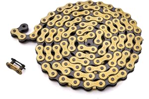 KHEbikes Single Steel BMX/Fixie Chain, 1/2 x 1/8 inch, 112 Links, Multiple Colors, 385 g