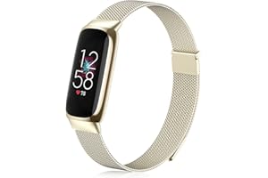 Faliogo Metal Correa Compatible con Fitbit Luxe Correa para Mujer Hombres, Correa de recambio ajustable de acero inoxidable para Fitbit Luxe Fitness Tracker
