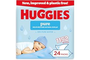 Huggies Pure Plastic Free Baby Wipes, 24 Pack