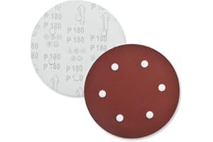DIDATOOL Discos de Lijado de 225 mm, 10 Piezas de Lijas para Lijadora 225 mm, P40 a P400 Granos Hook and Loop Papel de Lija para Lijadoras de Cuello Largo, Esmeriladoras de Paneles de Yeso (P180)