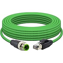 Cavo Ethernet M12 A RJ45 CAT5E 3m - IP67 Impermeabile, Schermato, Per Automazione Industriale, Verde - Foto 10