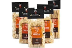 PASTA D'ARAGONA GRAGNANO IGP ASTA D'ARAGONA GRAGNANO IGP - PAQUETE CILENTO Formatos Mixtos 5 x 500 GR. Excelencia italiana, Pasta de Sèmola de Trigo Duro Dibujada de Bronce (Paccheri, Mezzi Paccheri, Fusillone, Vesuvio, Linguine)