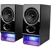 Edifier R20BT USB PC Speakers with Bluetooth 6.0, Black | 2.75" Full-Range Driver, AUX Input, Ambient Light and Sound Profile