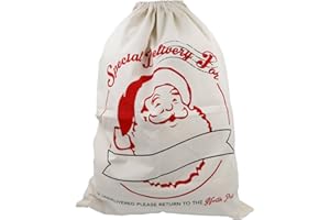 Worek Świętego Mikołaja duży biały, świąteczny worek na prezent dla dorosłych i dzieci, świąteczny worek prezentowy, świąteczne torby na prezenty na Boże Narodzenie, duży worek na prezent - od TRIXES