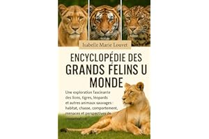 ENCYCLOPÉDIE DES GRANDS FÉLINS DU MONDE: Une exploration fascinante des lions, tigres, léopards et autres animaux sauvages : habitat, chasse, comportement, menaces et perspectives de conservation