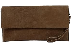 modamoda de T151 Damen Wildleder Rauleder Clutch Umhängetasche Abendtasche handmade in Italy