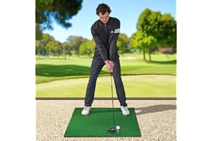 TH Golf Academy Tapis d'Entraînement [1,5 x 1 m] | Grand Tapis en Gazon Artificiel de 13 mm | Professionnel | 3 Tees en Caoutchouc Inclus