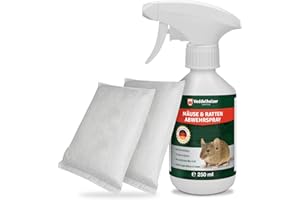 Veddelholzer 250 ml Mäuseabwehr Set mit Duftsäckchen natürliches Mäuse und Rattenabwehrmittel für Innen & Außen, Haus, Garten, Keller effektiv, hochwirksam Mäuse vertreiben ohne Gift und Chemie