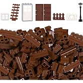Cabeeskii 337 Pieces Masonry Profile Bricks, Building Wall Bricks Blocks, Window Door Fence Sets, Toy Parts, Compatible with