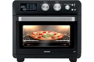 KENWOOD 2-in-1 25L Toaster Oven+Air Fryer-Oven Toaster Grill with Large Capacity, Rotisserie Function for Frying, Roasting, Grilling, Broiling, Baking, Browning, Defrosting, Heating MOA26.600SS Silver