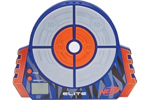 Nerf Elite NER0156 cyfrowa tarcza strzelnicza z dźwiękiem i dźwiękami oraz regulowaną podstawką, trenuj samodzielnie lub w zespole