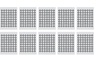 SEAFRONT 10 Feuilles de Marqueurs de Numérisation 3D de 6 Mm, Autocollants de Points de Suivi Réfléchissants, Haute réflectivité, Réutilisables pour les Scanners 3D et L'arpentage Optique
