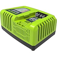 Greenworks Akku-Schnellladegerät G40UC4 (Li-Ion 40V 4A 30min Ladezeit bei 2Ah Akku passend für alle Geräte und Akkus der…