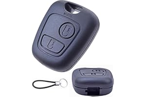 ANGOFIZ Coque Clé Télécommande 2 Boutons sans Lame Compatible avec Citroen Berlingo Picasso Saxo Xsara Peugeot Partner 406 Modèle Lame à Insérer sans Vis