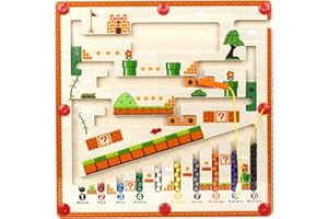 Dachiy Magnético Laberinto Juegos Montessori, Laberinto Magnético De Colores Y Números, Juguete Educativo De Aprendizaje Motor Fino, Niños Juguetes Educativos Juegos, Juguetes para Niños De 3-6 Años