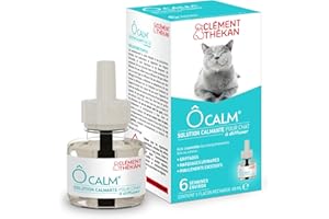 Clément Thékan - ÔCalm - Solution Calmante pour Chat à Diffuser - Anti-Stress Chat - Flacon Recharge 48 ML - 6 semaines