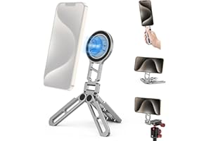 CAMOLO Magnetyczny kieszonkowy statyw do telefonu, składany uchwyt na statyw Moft, stojak na biurko, uchwyt z Arca-Swiss, uchwyt na zimną stopkę do iPhone'a 16/15/14/13/12, wideo, vloga, podróży