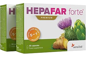‎SENSILAB Mariendistel Artischocke Löwenzahn Komplex - Leber - Vitamin E, Phospholipide - Innovative Patentierte Formel mit Hoher Bioverfügbarkeit - 60 Kapseln Hochdosiert - Hepafar Forte Premium Sensilab