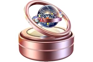 URITIS Auto-Diffusor zur Luftreinigung, Auto-Parfüm, solarrotierende Auto-Aromatherapie-Ornamente, hochwertige Auto-Innendekoration, langanhaltender Leichter Duft，Doppelringaufhängung aus Aluminiumlegierung