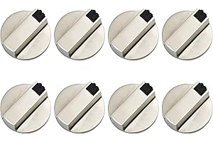 WEGETIT 8 Stück Drehknopf Herd 6mm Gasherd Knöpfe Metall Gasherd Drehknöpfe Universal Zink Legierung Küche Herd Drehknopf Locks Ofen Schalter Kochfläche Control Gas Herd Steuer Knöpfe