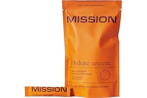 MISSION FUELLING EXTRAORDINARY MISSION - Hydrate Matcha Tea - Matcha Powder with Orange & Yerba Mate - Improved Hydration - 30 Sachets