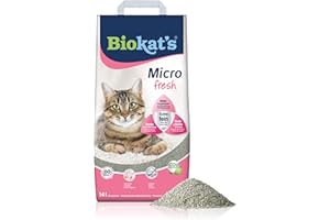 Biokat's Micro fresh Katzenstreu mit Sommer-Duft - Klumpstreu aus Bentonit mit extra feiner Körnung für hohe Ergiebigkeit - 1 Sack (1 x 14 L)