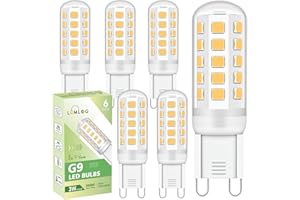 Lumlog G9 Led Bulbs Warm White 6-Pack, 3W 510 Lm 3000 Kelvin G9 Led Light Blubs, Equivalent to 30-40W Halogen, 220-240V No Flicker Non-Dimmable Energy Saving, for Home Lighting Decor [Energy Class C]