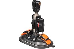 iSHOXS Power Force Cup SE | Ventouse de Fixation pour caméras d'action | Compatible à GoPro Hero 11-10-9, Max, DJI Osmo, Akaso, Apexcam | Support pour Voitures, Pare-Brise et Surface Lisse