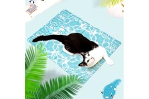 PAWTASY Dog Cooling Mat Durable Pet Cool Mat for Dogs Cats, 50 x 40cm S Non Toxic Gel Self Cooling Pad Scratch Resistant for Small Medium Dogs, Ice Blanket Keep Dog Cool in Summer